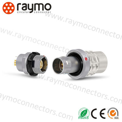 اتصال دهنده صنعتی AMC 5Gbps نقره 10mm Push-Pull دفاعی درخواست دایره ای A11W*M-P27XBC0-0000